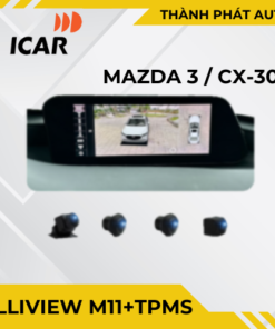 Camera 360 độ Elliview M11 tích hợp TPMS cho ô tô xe hơi Mazda 3 và CX-30