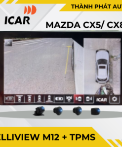Camera 360 độ Elliview M12 tích hợp TPMS cho ô tô xe hơi Mazda CX5 và CX8