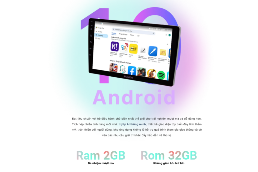 Màn Hình Android BRAVIGO IMAX Cho Ô Tô Xe Hơi