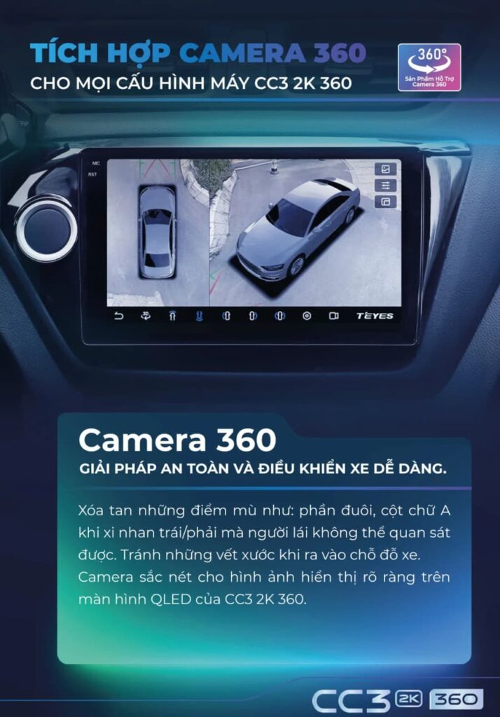 Màn Hình Android Teyes CC3 2K 360 Cho Ô Tô Xe Hơi - Ảnh 3