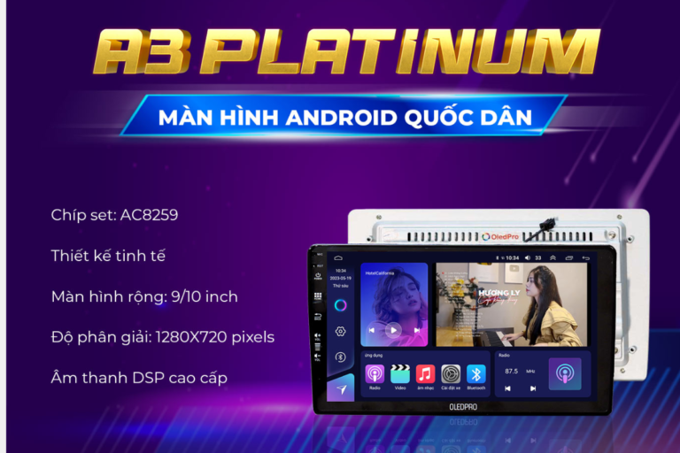 Màn Hình DVD Android OledPro A3 Platinum cho ô tô xe hơi - Ảnh 3