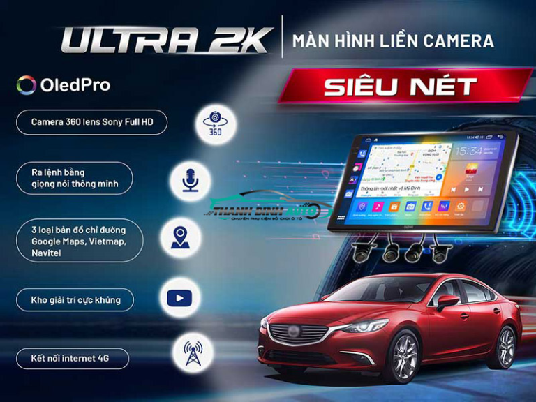 Màn Hình DVD Android OledPro Ultra 2K cho ô tô xe hơi - Ảnh 3