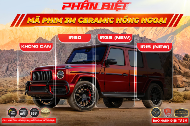 Phim cách nhiệt 3M IR50 cho kính lái xe ô tô - Ảnh 2