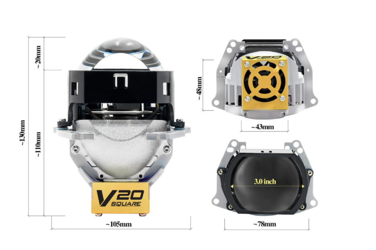 BI LED X-LIGHT V20 SQUARE CHO Ô TÔ XE HƠI - Ảnh 4