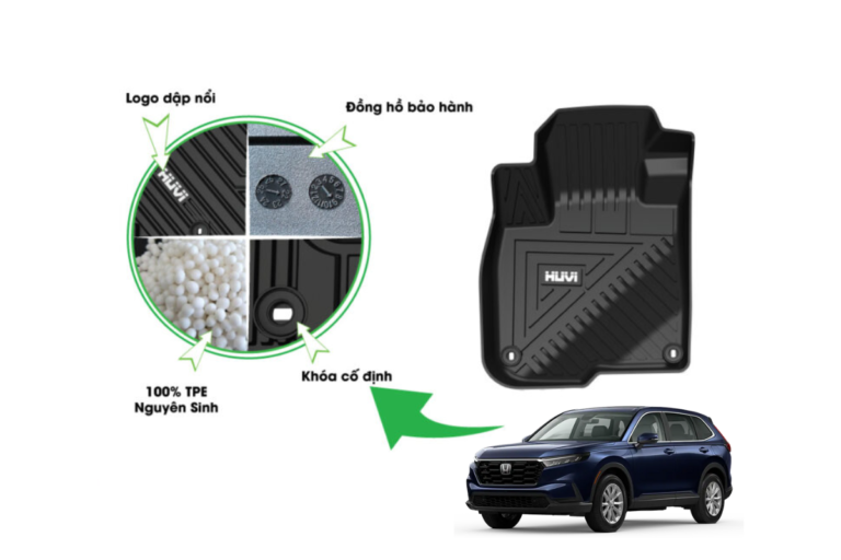THẢM LÓT SÀN Ô TÔ HONDA CRV 2017-2022 CAO CẤP - Ảnh 3