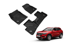 THẢM LÓT SÀN NHỰA ĐÚC Ô TÔ KIA SELTOS 2020-2023 3D CAO CẤP