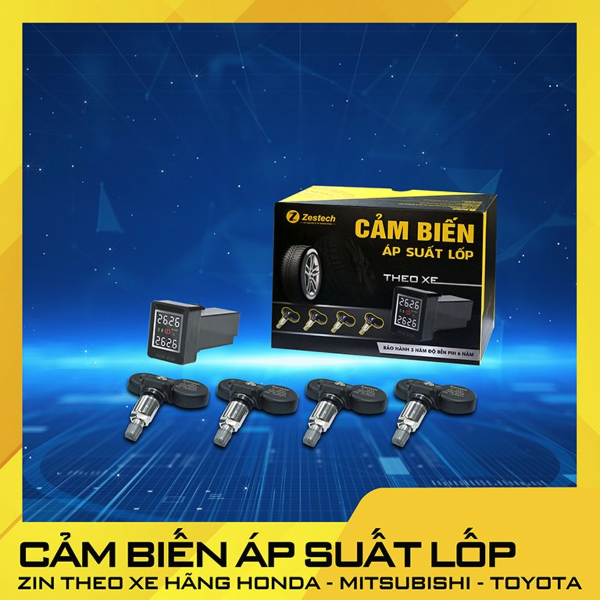 Cảm Biến Áp Suất Lốp Zestech Theo Xe Ô Tô