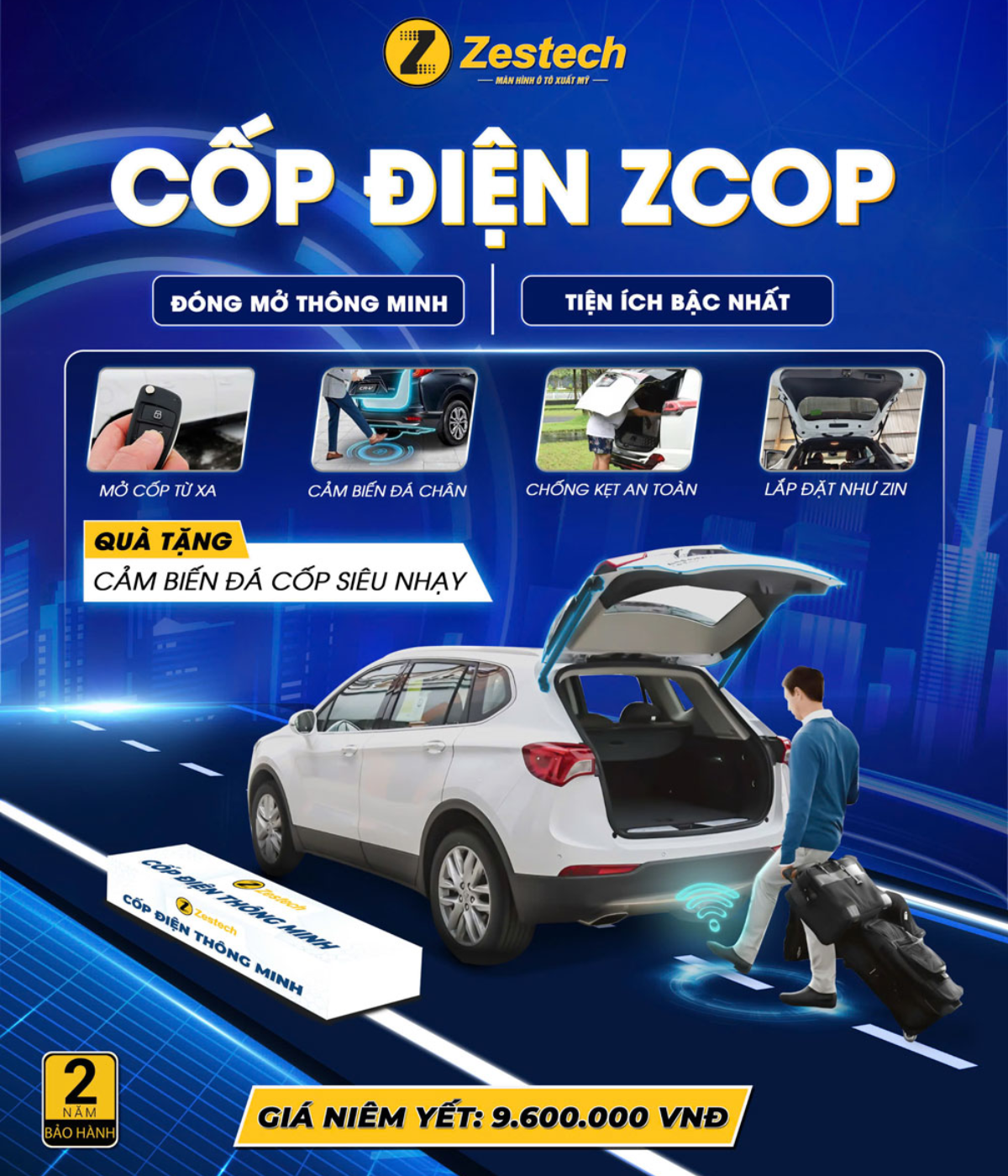 CỐP ĐIỆN CHO Ô TÔ ZCOP - CỐP ĐIỆN ZESTECH
