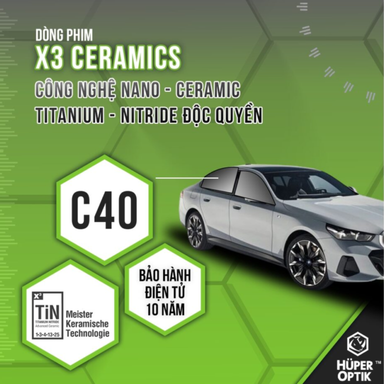 PHIM CÁCH NHIỆT HUPER OPTIK C40 – PHIM KÍNH LÁI Ô TÔ - Ảnh 2
