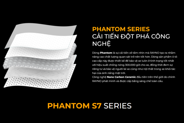 PHIM CÁCH NHIỆT RAYNO PHANTOM S7 SERIES CHO Ô TÔ - Ảnh 2