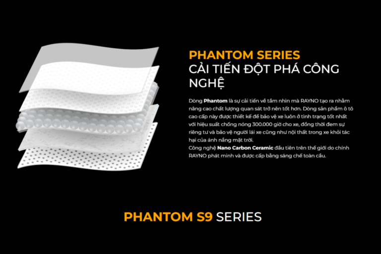 PHIM CÁCH NHIỆT RAYNO PHANTOM S9 SERIES CHO Ô TÔ - Ảnh 2