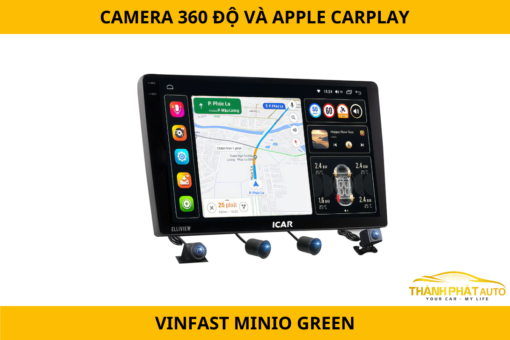 Camera 360 Độ Và Apple CarPlay Cho VinFast Minio Green