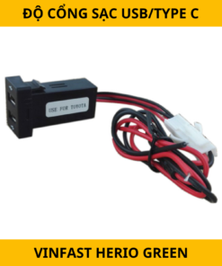 Độ Cổng Sạc USB/TYPE C Cho VinFast Herio Green