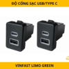 Độ Cổng Sạc USB/TYPE C Cho VinFast Limo Green