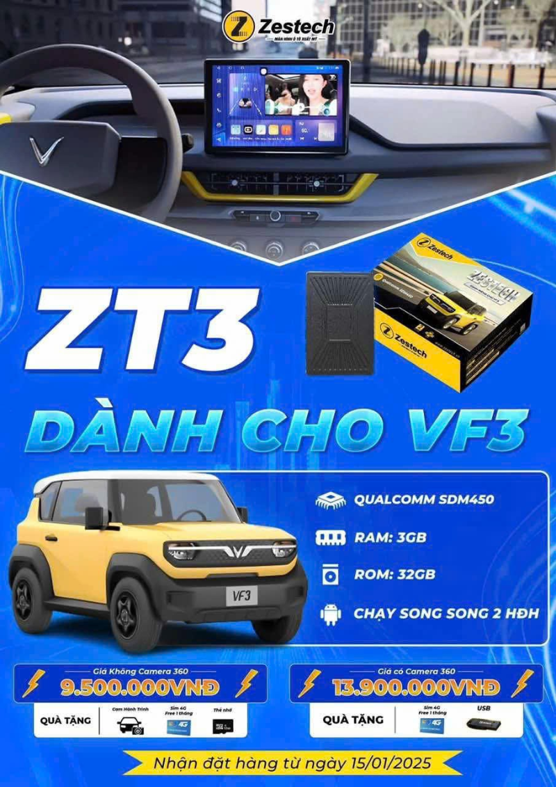 Liên Hệ & Đặt Lịch Lắp Màn Hình Zestech ZT3