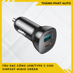 Tẩu Sạc Cổng USB/TYPE C Cho VinFast Minio Green
