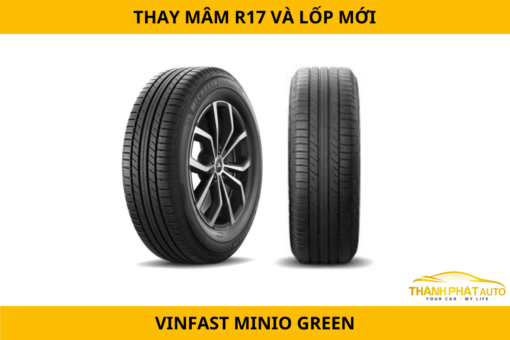 Thay mâm R17 Và Lốp Mới Cho Xe VinFast Minio Green