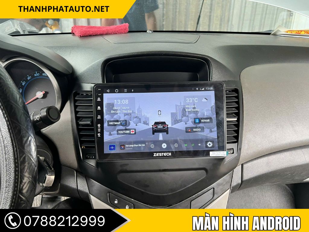 Lắp màn hình android xe Chevrolet Cruze