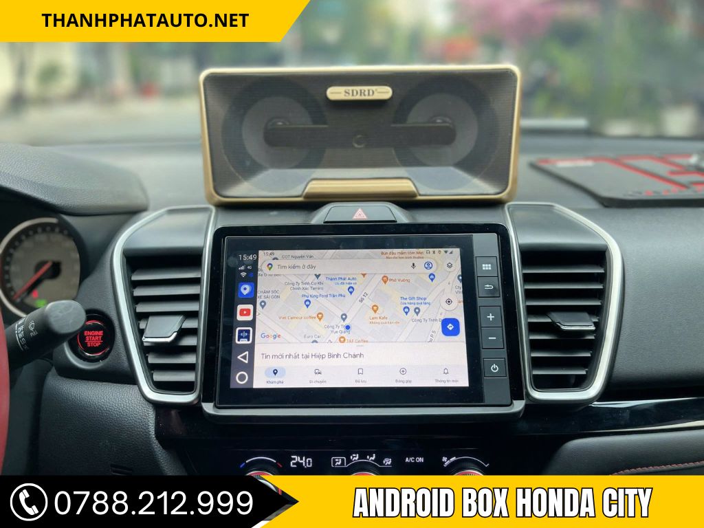 Android box honda city - trải nghiệm ứng dụng vietmap live không cần thay màn hình