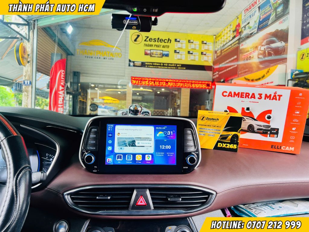 Cam 3 mắt icar cho xe Santafe 2020