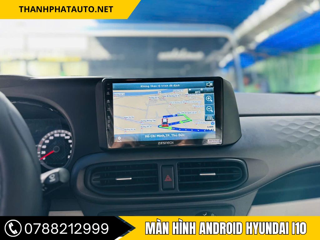 Lắp màn hình android xe Hyundai I10