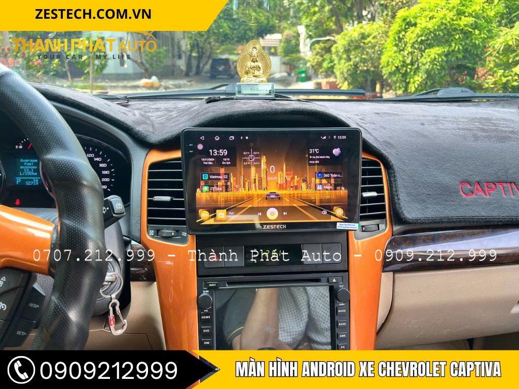 Lắp màn hình android xe Chevrolet Captiva