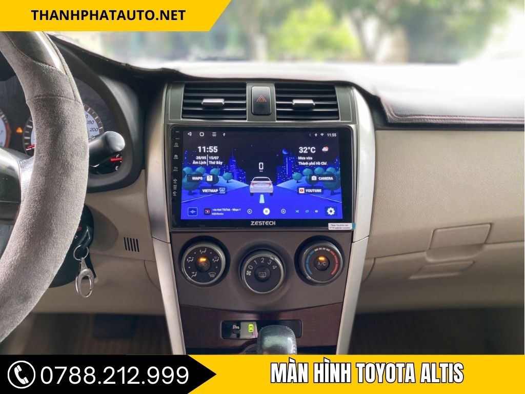 màn hình ô tô altis