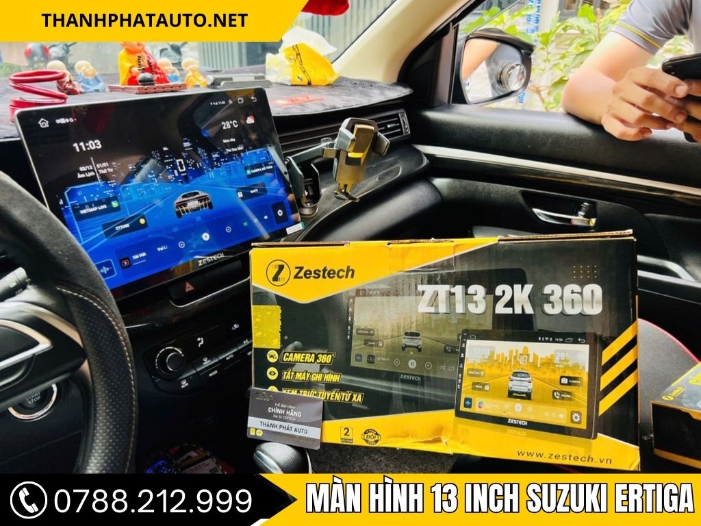Giao diện trên màn hình 13 inch ertiga