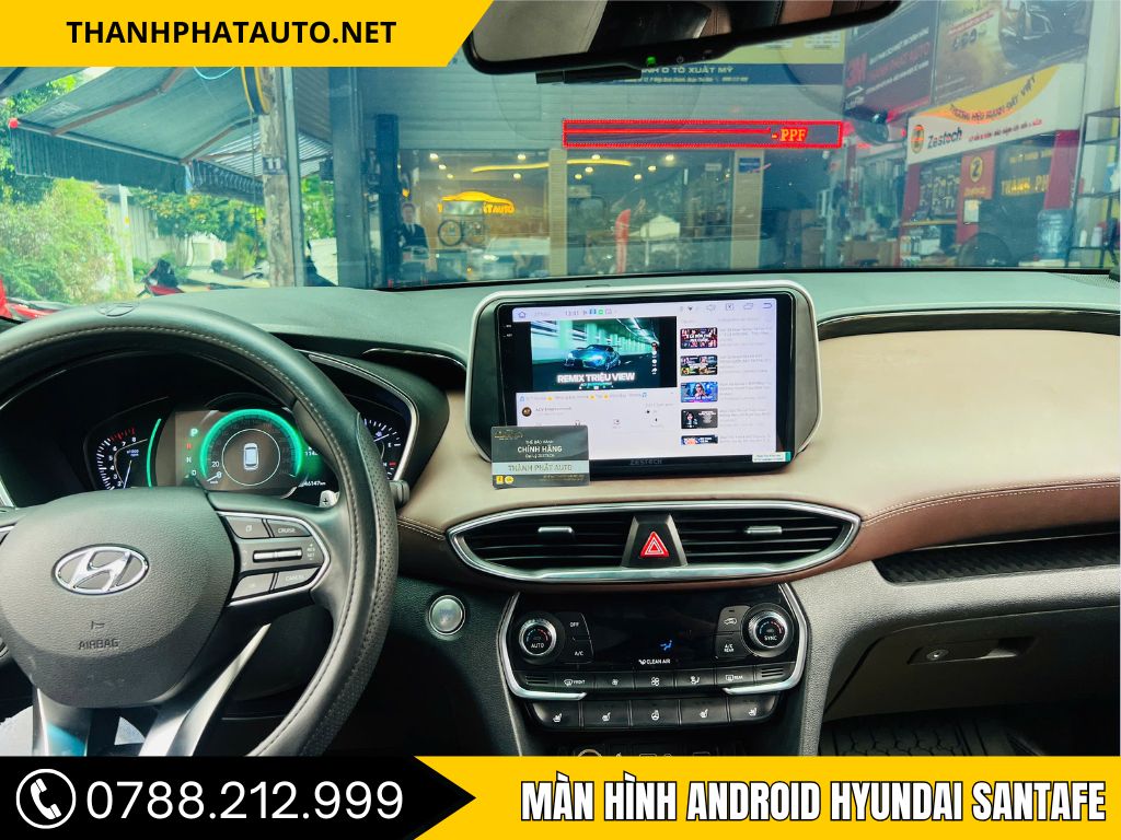 Màn hình ZX10 Cao cấp 360 10 inch Santafe 2019