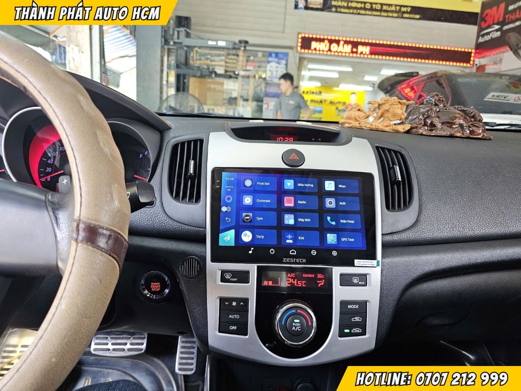 Lắp màn hình android Kia Forte
