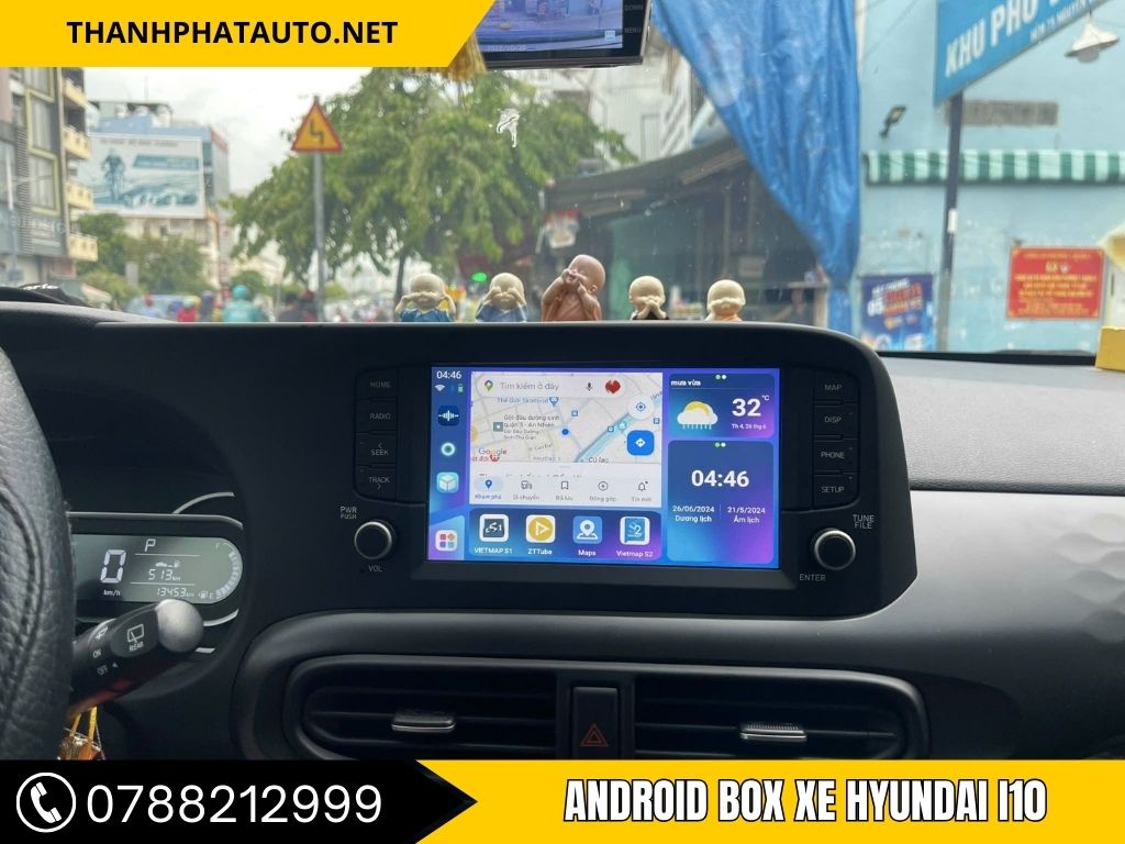 Lắp android box Hyundai I10