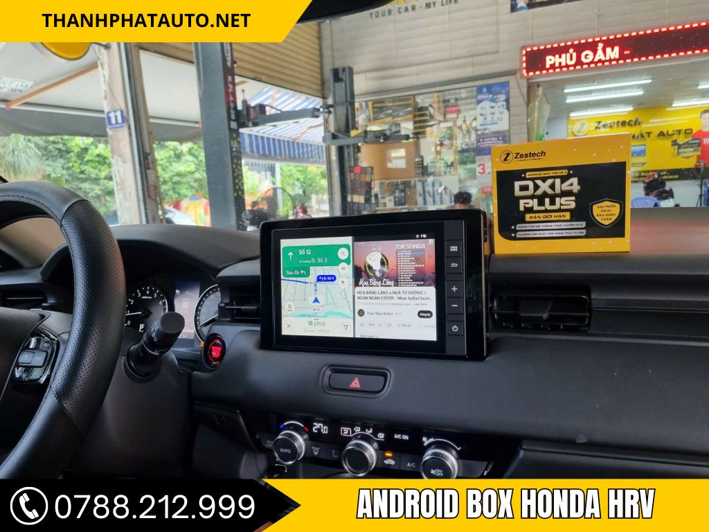 Chia đôi màn hình trên android box honda hrv