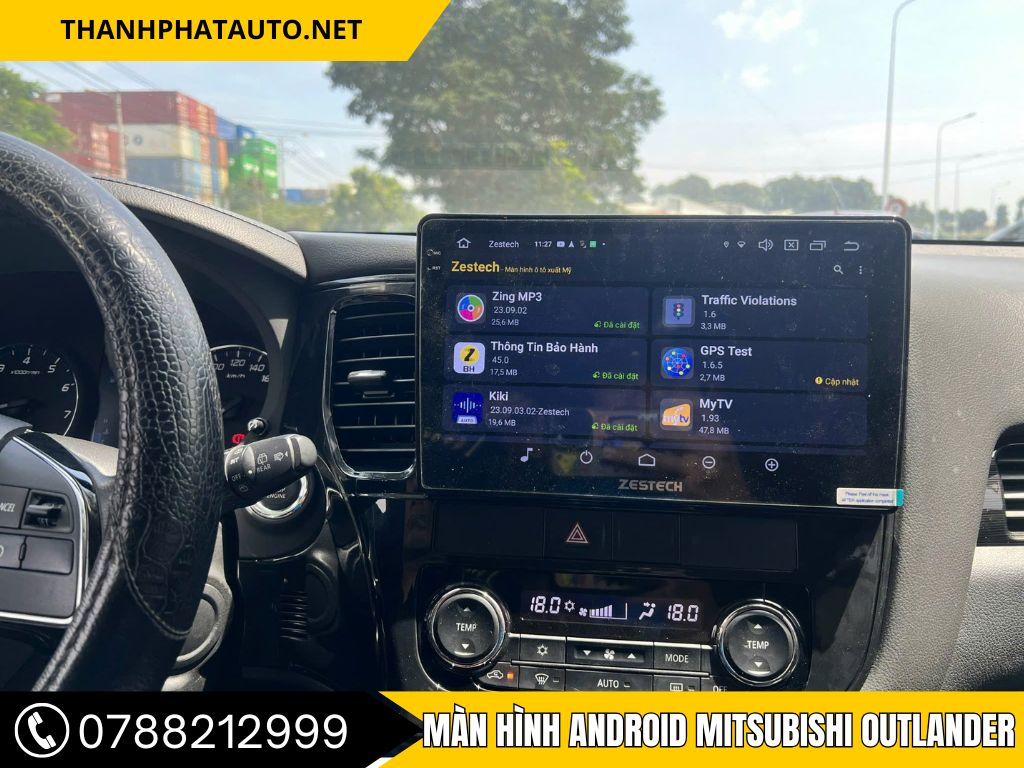 Lắp màn hình android Outlander