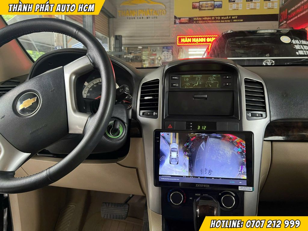 Lắp màn hình android cho xe Captiva
