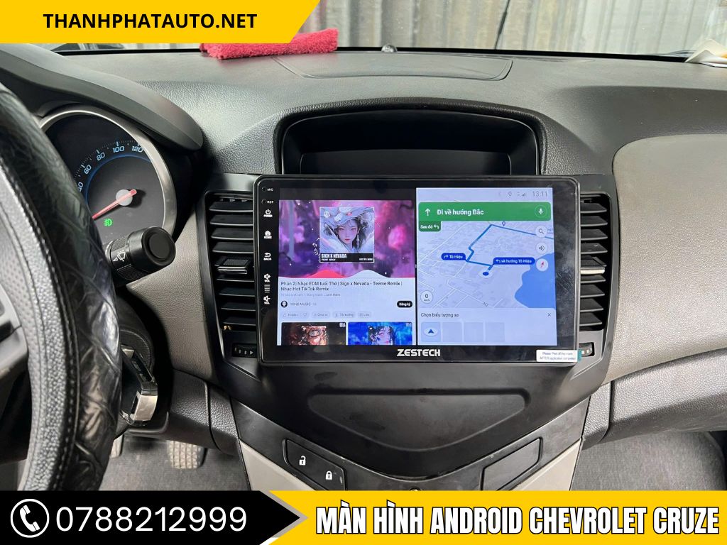 lắp đặt màn hình ô tô tại quận 12 màn hình cruze