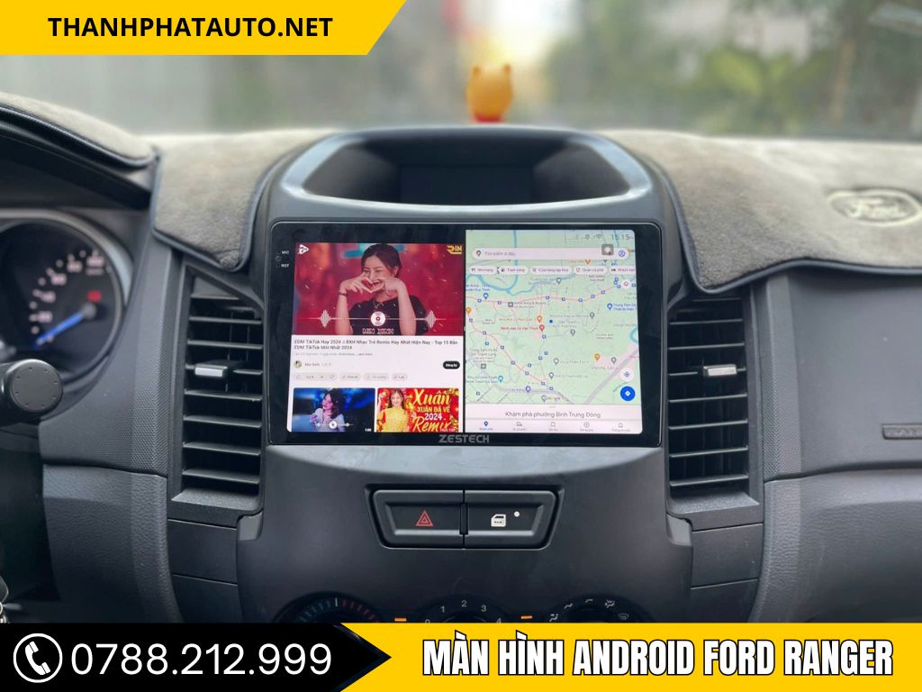 Màn Hình Android Ford Ranger - Chia đôi màn hình