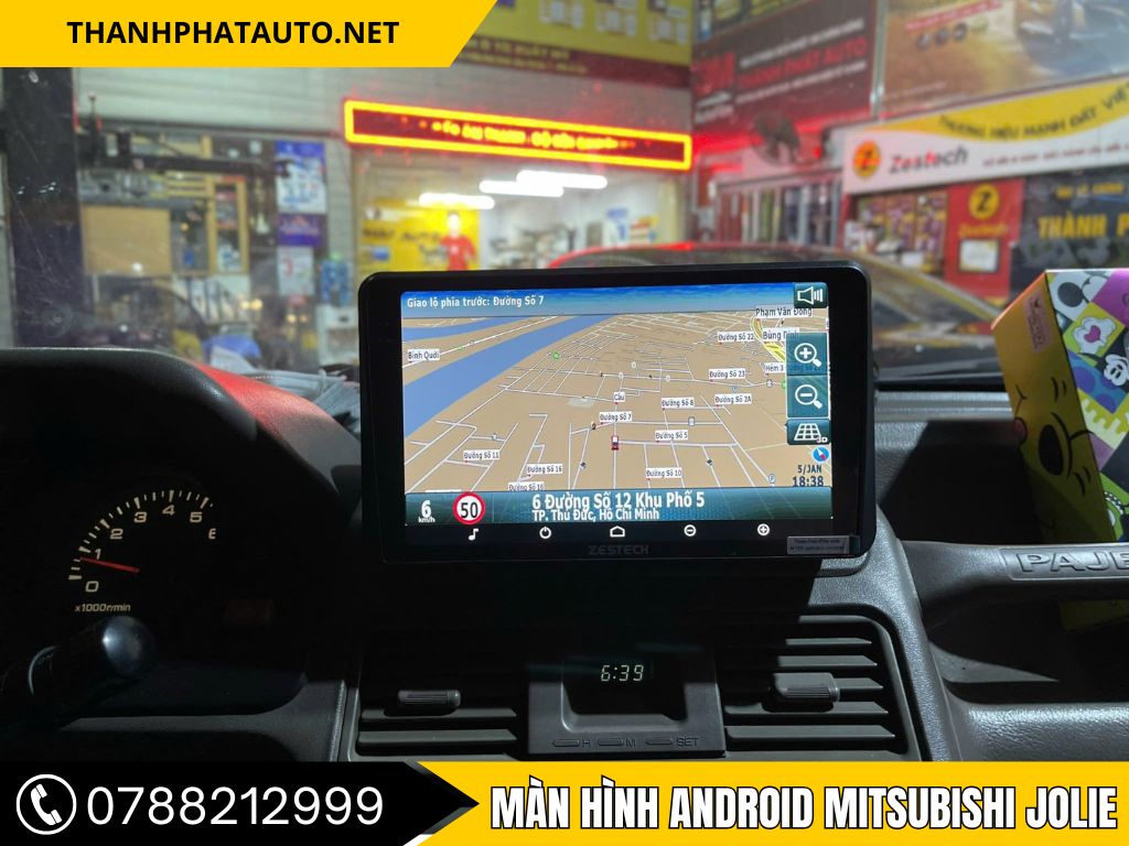 Lắp màn hình android Mitsubishi Jolie