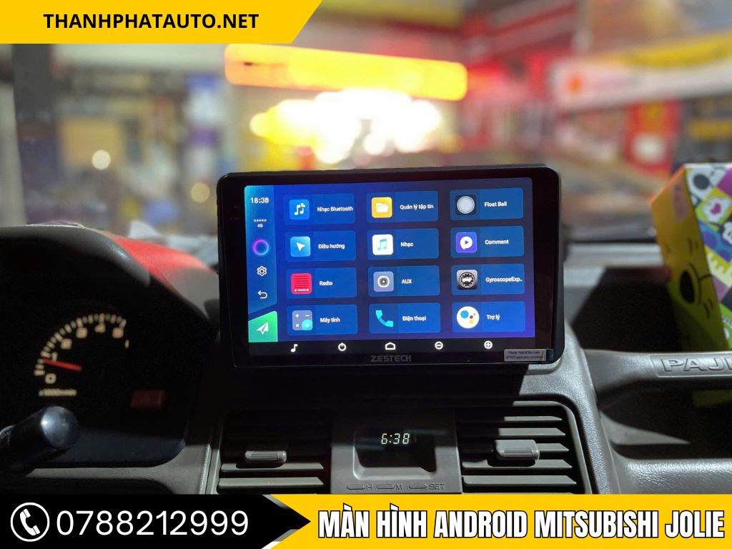 Lắp màn hình android Mitsubishi Jolie