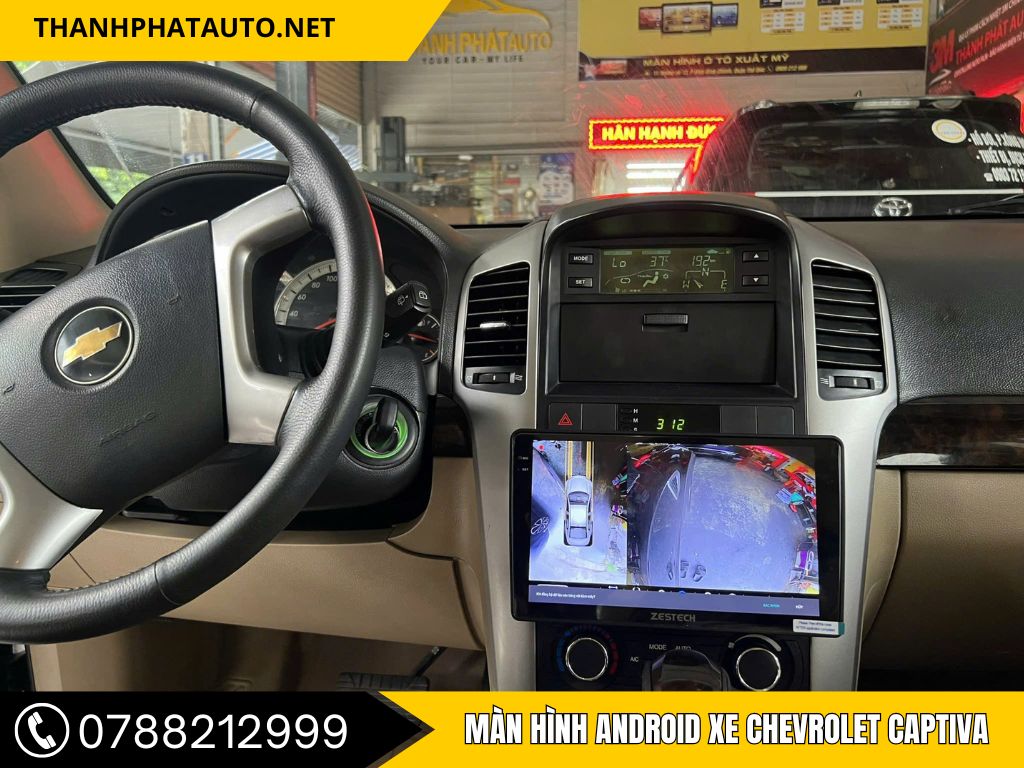 Lắp màn hình android xe Chevrolet Captiva