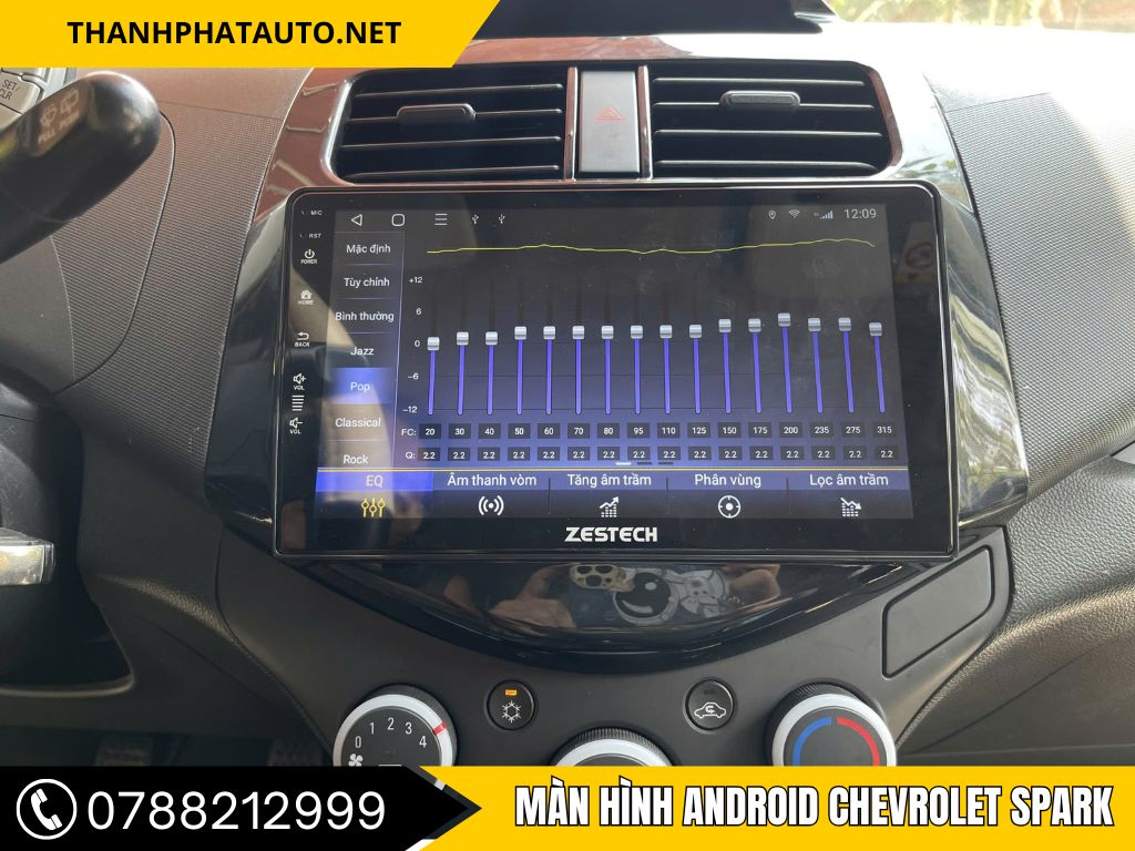 Lắp màn hình android xe Chevrolet Spark