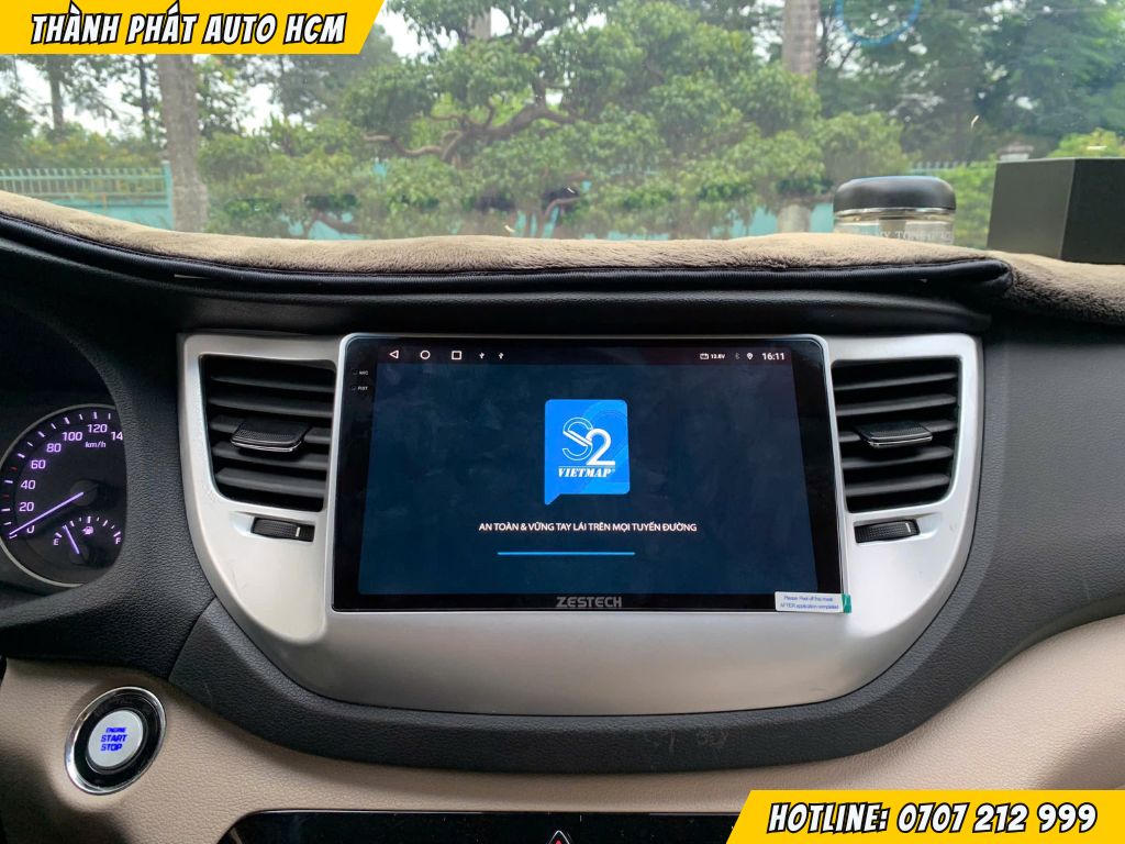 Lắp màn hình android xe Tucson