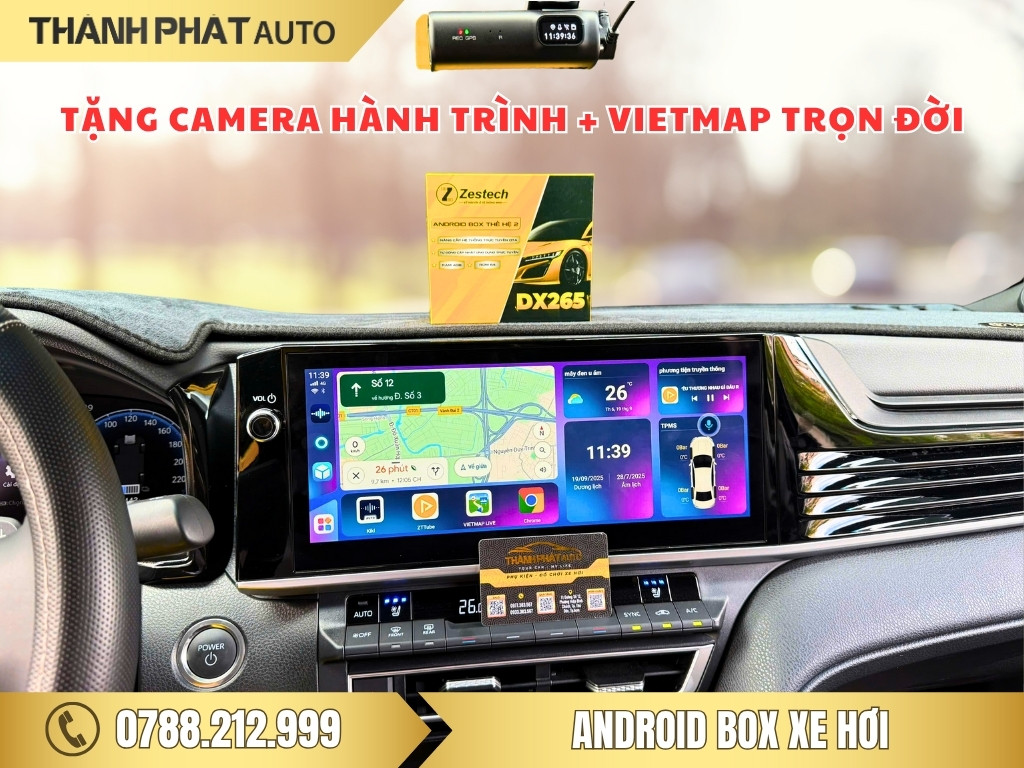 Android Box Zestech DX265 lắp trên xe hơi tại Thành Phát Auto - Trung tâm phụ kiện ô tô Huyện Hóc Môn – khuyến mãi tặng camera hành trình và Vietmap trọn đời, hỗ trợ dẫn đường, giải trí và điều khiển giọng nói, hotline 0788.212.999.
