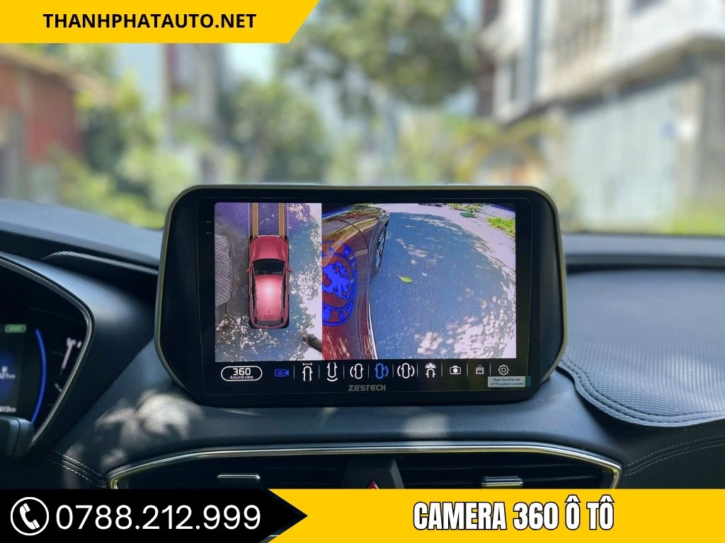 Camera 360 ô tô tại Biên Hòa giúp bạn quan sát toàn cảnh xung quanh xe, hỗ trợ đỗ xe an toàn hơn.