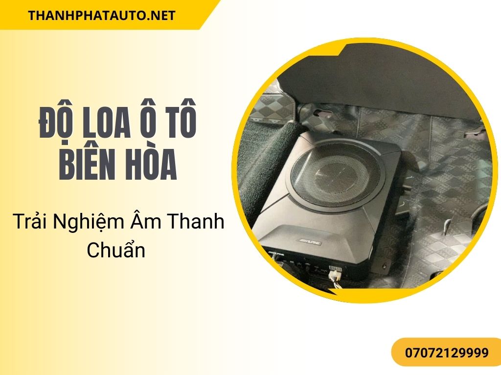 Loa sub gầm ghế Alpine được lắp đặt chuyên nghiệp trong dịch vụ độ loa ô tô tại Biên Hòa, giúp tăng bass mạnh mẽ và âm thanh chuẩn hơn.