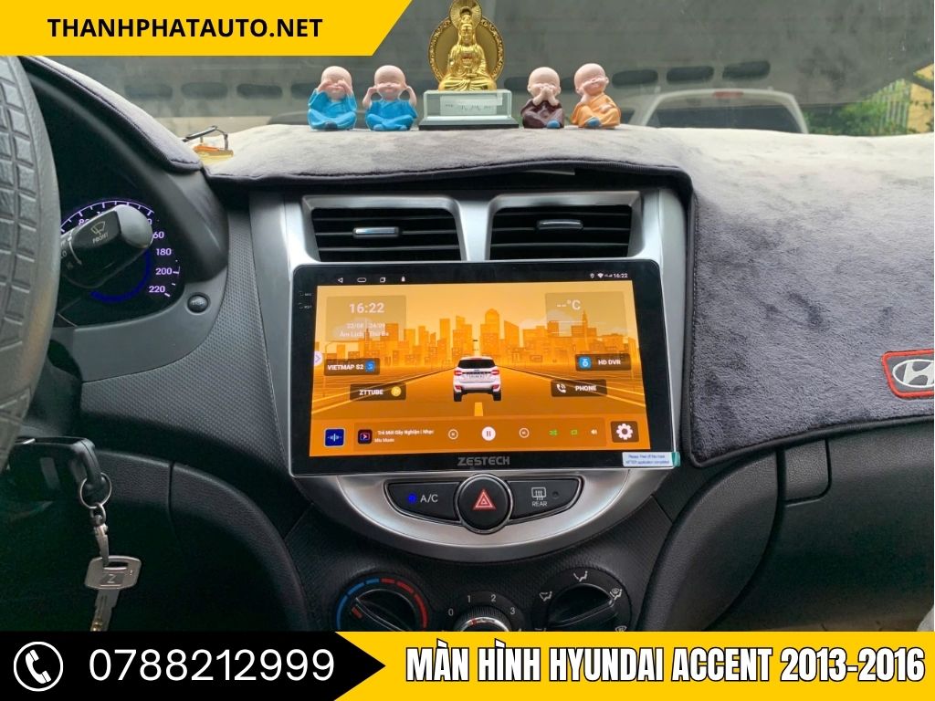 Với màn hình Android Zestech, Hyundai Accent 2014 của bạn không chỉ trở nên hiện đại mà còn hỗ trợ đầy đủ các tính năng giải trí như xem video trực tuyến, kết nối với điện thoại và sử dụng ứng dụng dẫn đường Vietmap. Đây là một sự lựa chọn hoàn hảo cho những ai muốn trải nghiệm công nghệ mới mẻ.