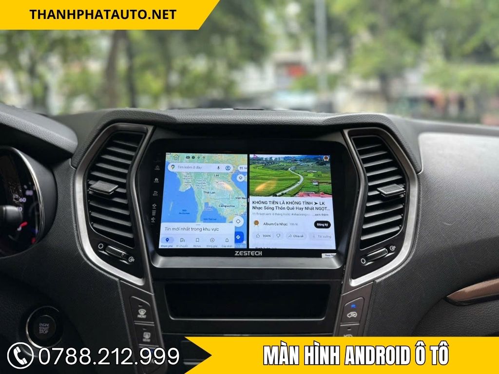 Màn hình Anroid ô tô Hyundai SantaFe