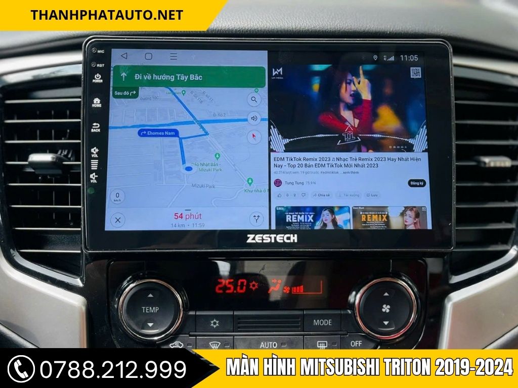 Màn Hình Mitsubishi Triton 2019-2024