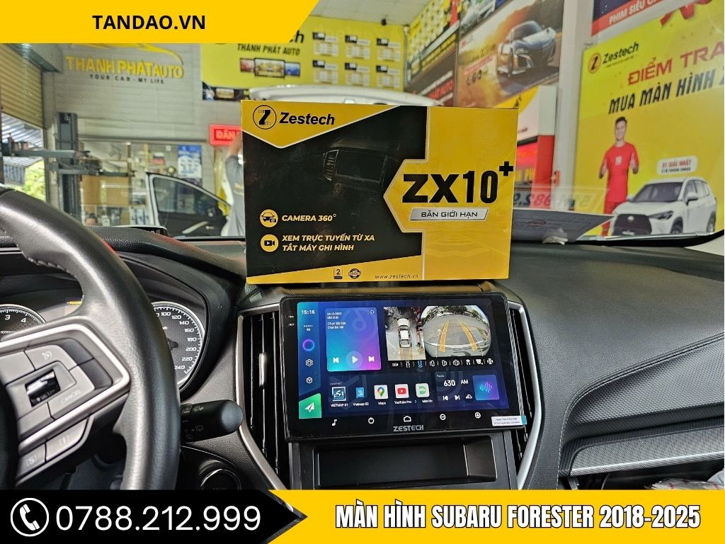 Hình ảnh lắp đặt màn hình subaru forester