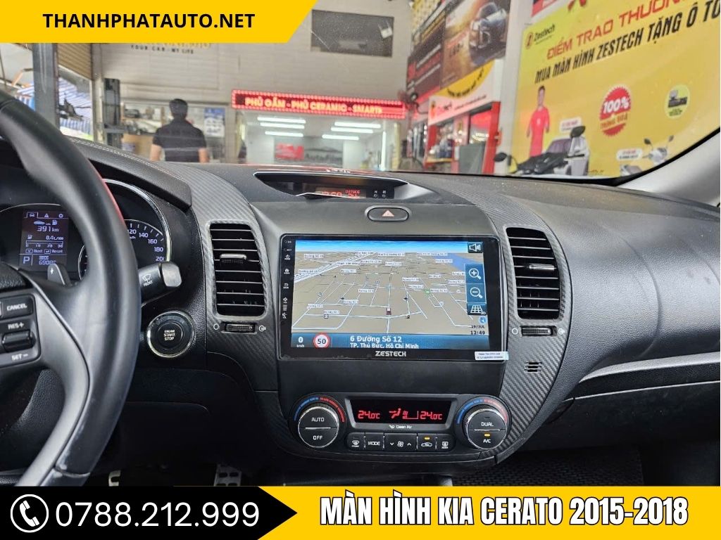 MÀN HÌNH Android KIA CERATO giúp chiếc xe trở nên sang trọng hơn, tối ưu hóa giải trí.