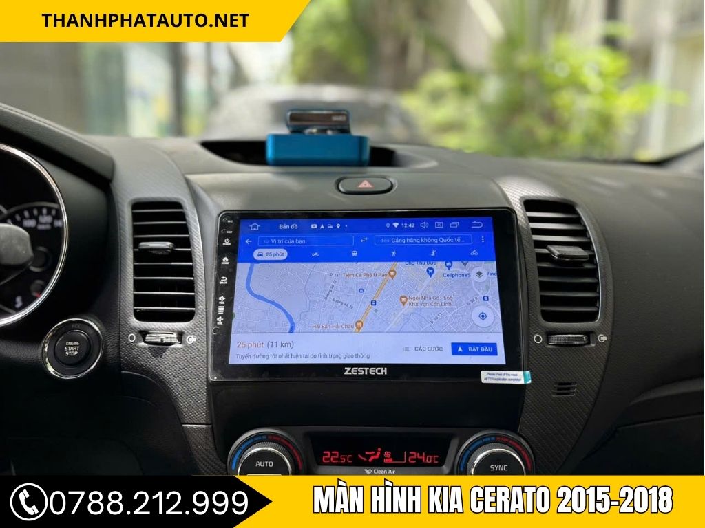 MÀN HÌNH KIA CERATO 2015–2018 giúp chiếc xe trở nên sang trọng hơn, tối ưu hóa giải trí.